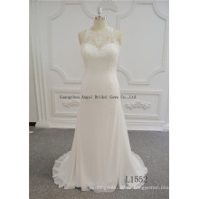 Real Bilder von Backless Chiffon Brautkleider